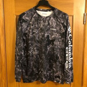 Columbia PFG Omni Shade Mossy Oak Camo Long Sleeve Fishing Shirt Size M